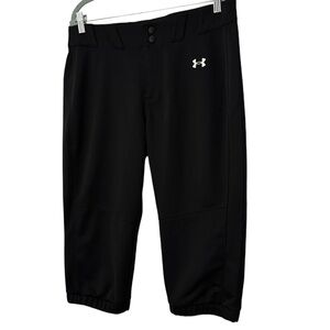 Under Armour black softball pants, men’s size large. White embroidered logo